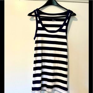 Gap ladies blue and white strip tank